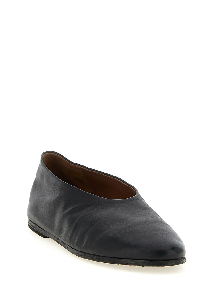Marsell Sample Sale | Marsell Black Calfskin Ballet Flats - | Designer outlet