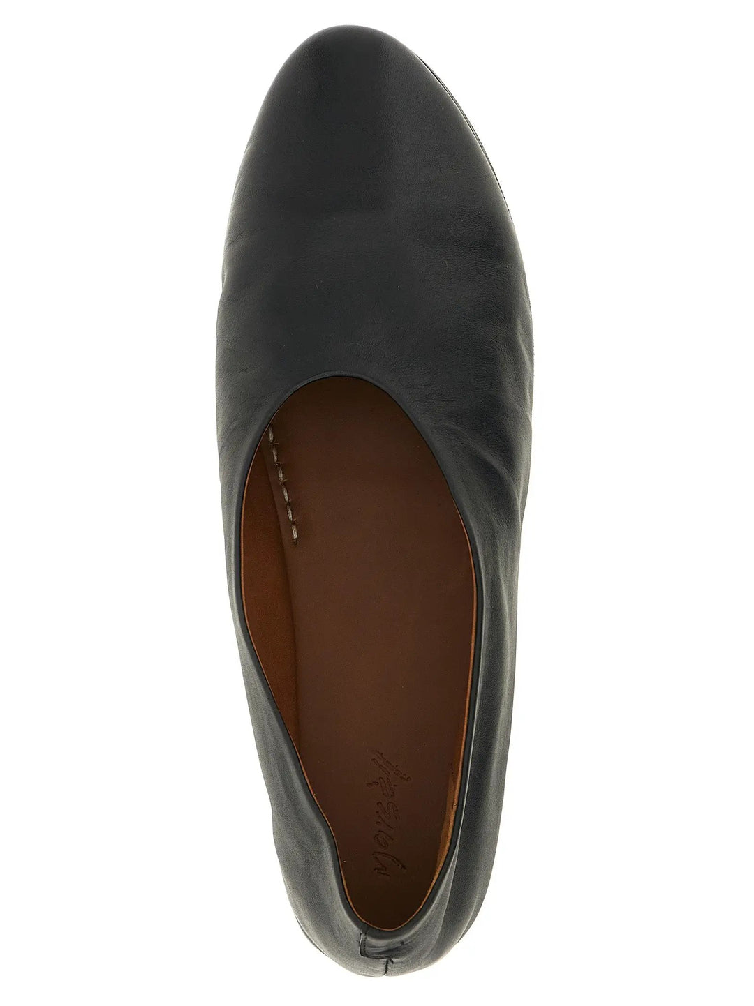 Marsell Sample Sale | Marsell Black Calfskin Ballet Flats - | Designer outlet