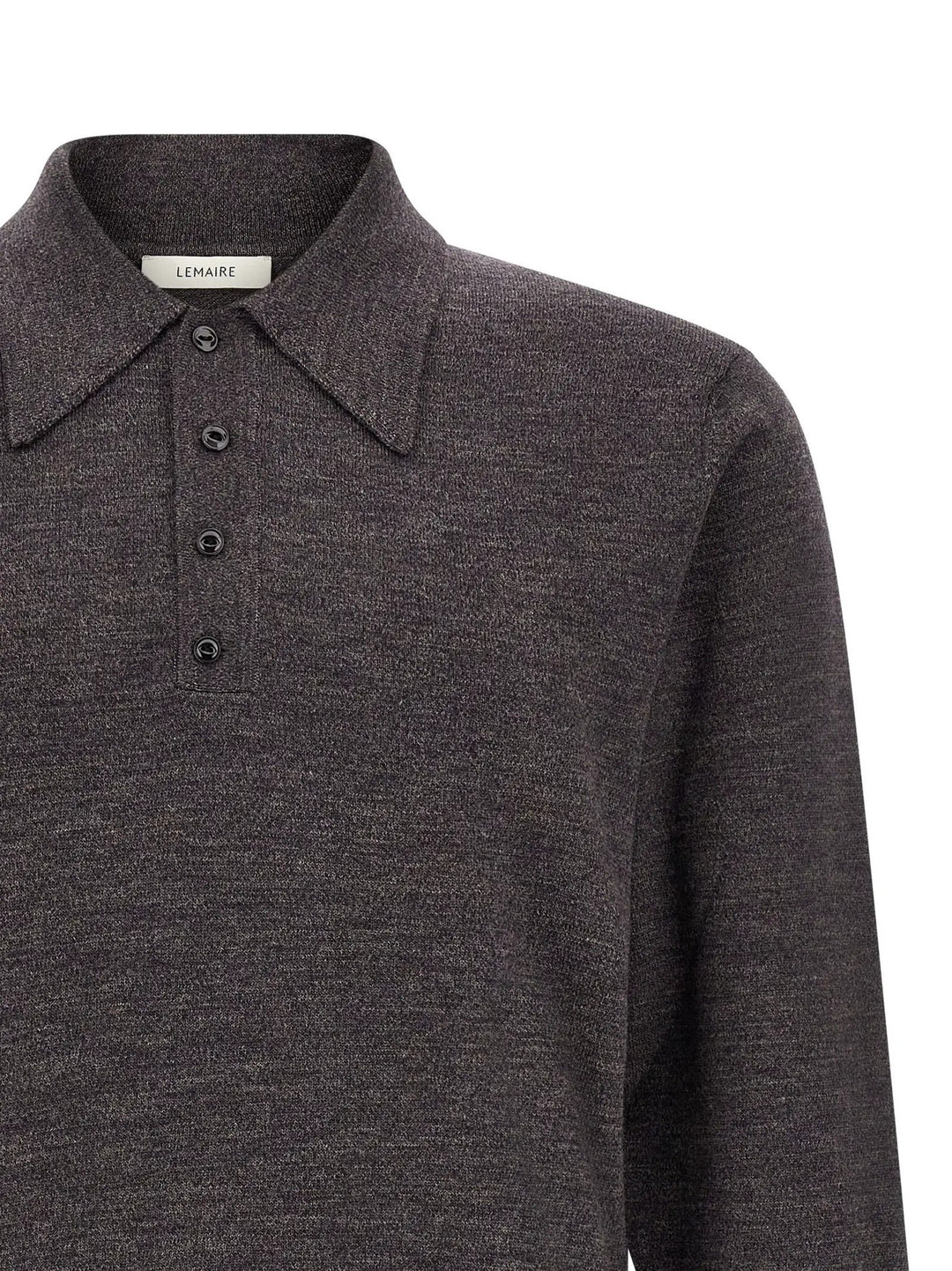 Lemaire Sample Sale | Lemaire Brown Wool Polo Shirt - | Designer outlet