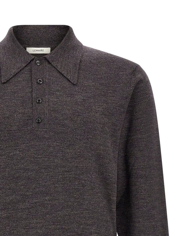 Lemaire Sample Sale | Lemaire Brown Wool Polo Shirt - | Designer outlet
