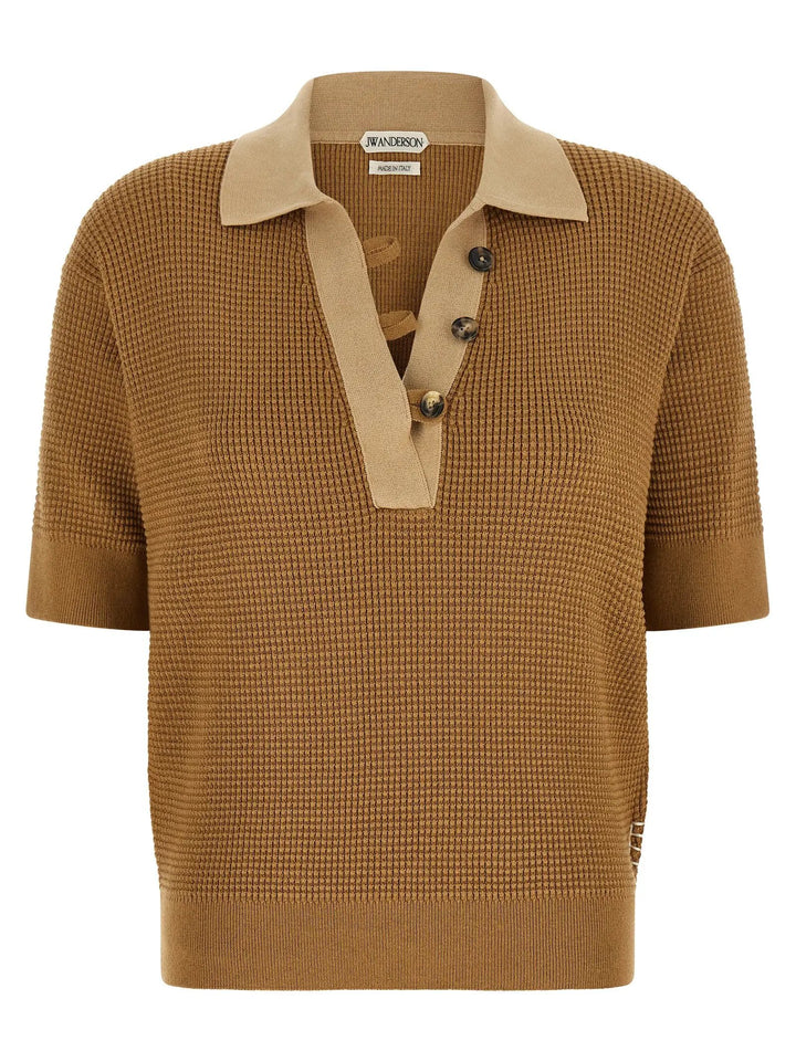 J.W.Anderson Sample Sale | J.W.Anderson Beige Cotton Polo Shirt - | Designer outlet