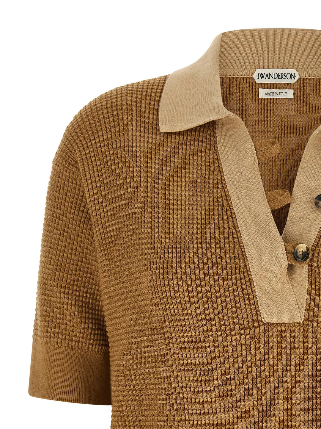 J.W.Anderson Sample Sale | J.W.Anderson Beige Cotton Polo Shirt - | Designer outlet