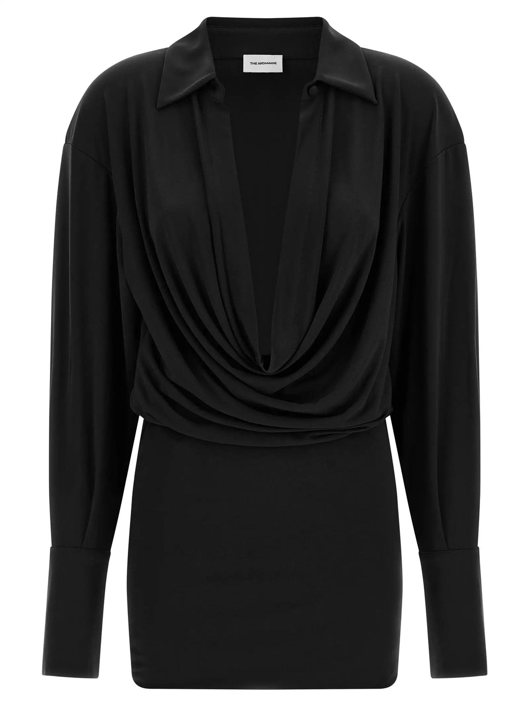 The Andamane Sample Sale | The Andamane Black Polyester Short Dress - | Designer outlet