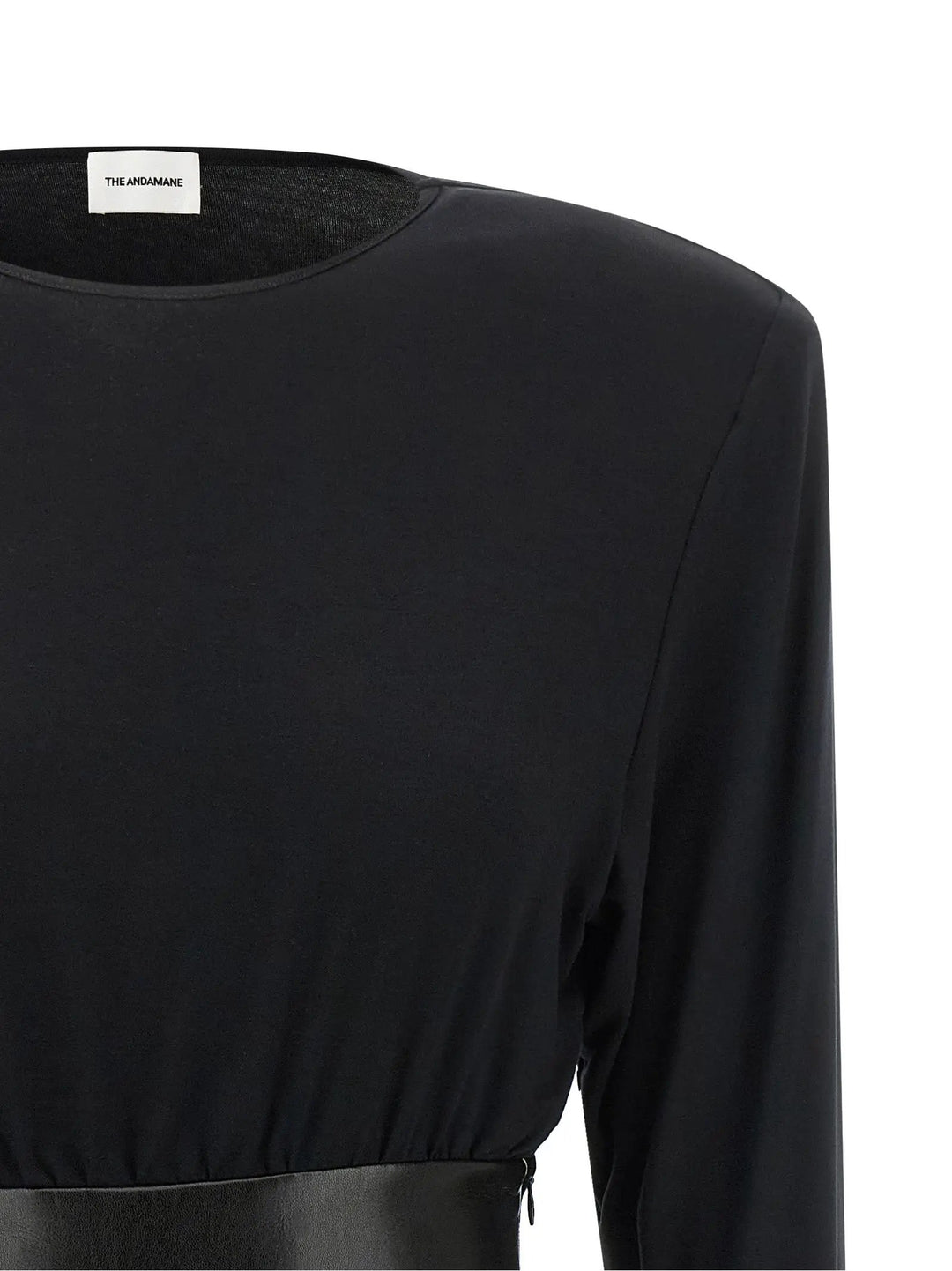 The Andamane Black Viscose Short Dress