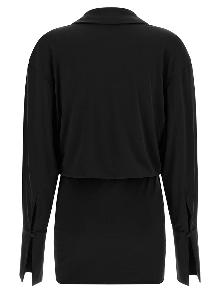 The Andamane Sample Sale | The Andamane Black Polyester Short Dress - | Designer outlet