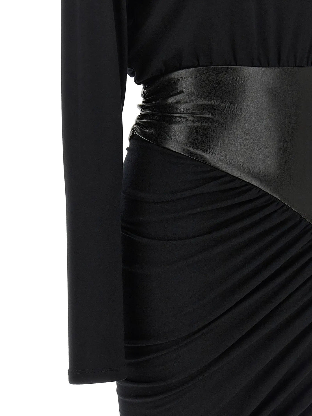 The Andamane Black Viscose Short Dress