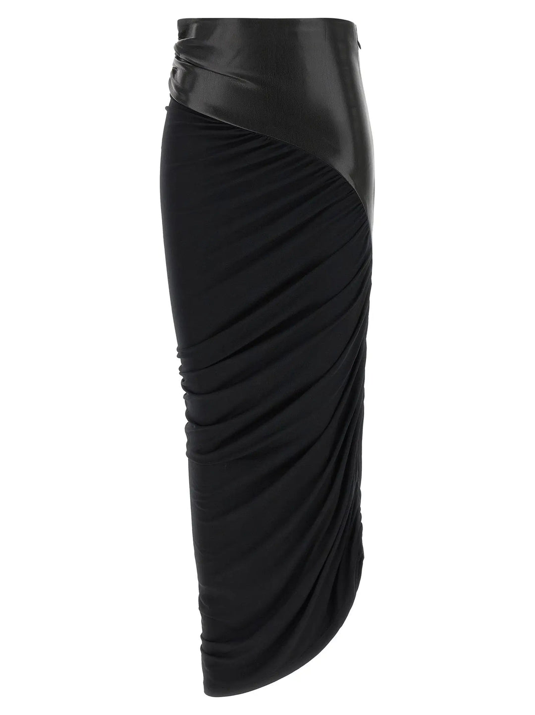 The Andamane Sample Sale | The Andamane Black Viscose Midi Skirt - | Designer outlet