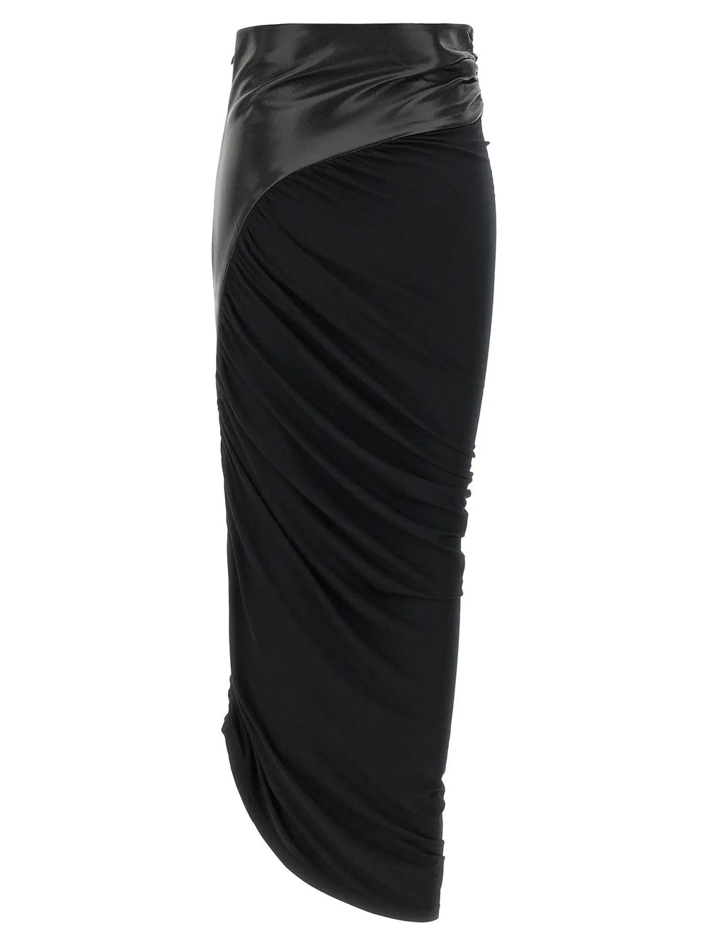 The Andamane Sample Sale | The Andamane Black Viscose Midi Skirt - | Designer outlet