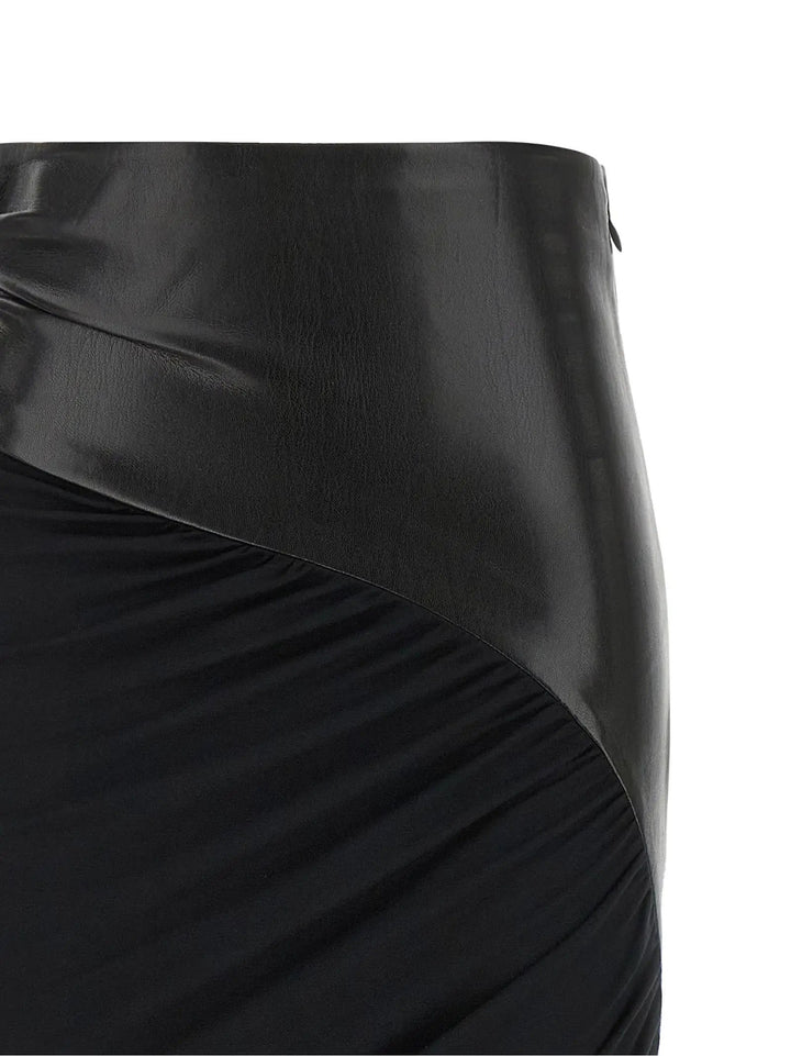 The Andamane Sample Sale | The Andamane Black Viscose Midi Skirt - | Designer outlet