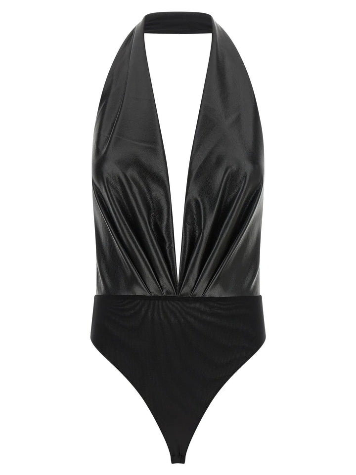 The Andamane Sample Sale | The Andamane Black Polyester Bodysuit - | Designer outlet
