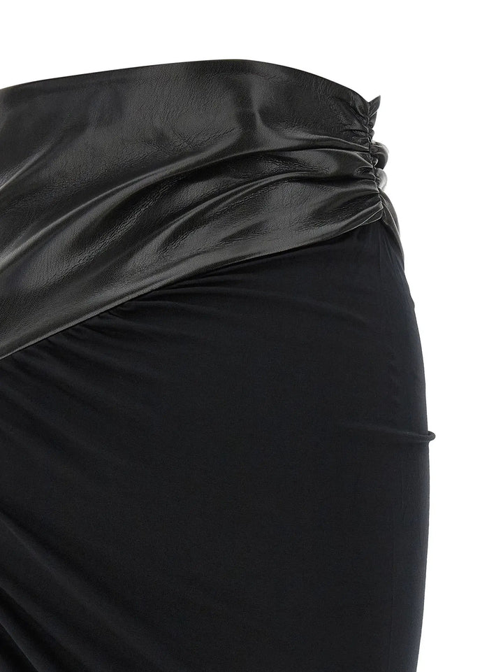 The Andamane Sample Sale | The Andamane Black Viscose Midi Skirt - | Designer outlet