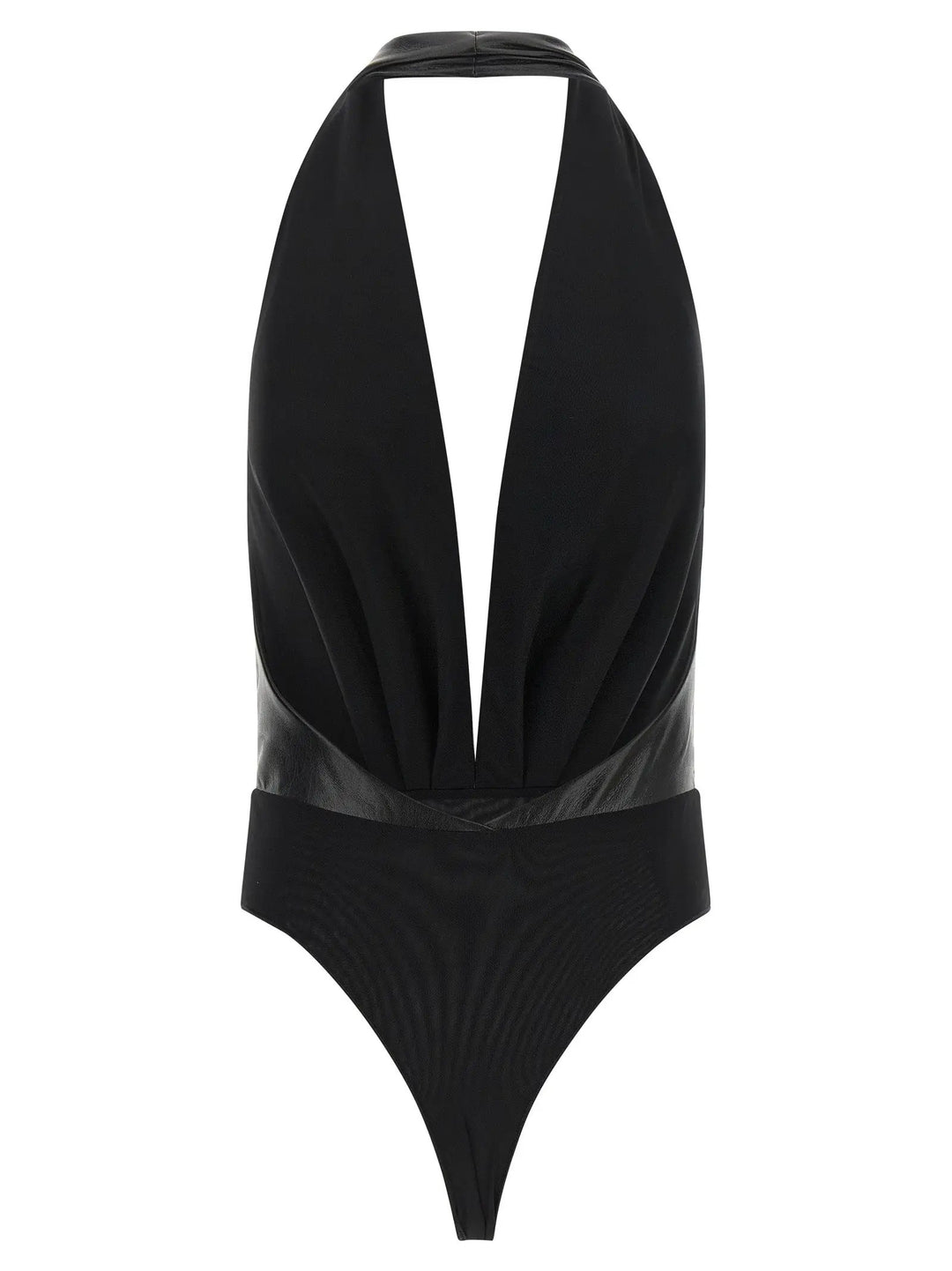 The Andamane Sample Sale | The Andamane Black Polyester Bodysuit - | Designer outlet