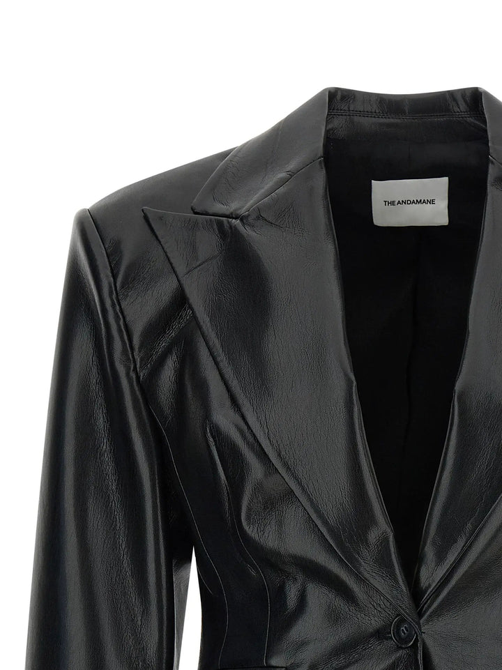 The Andamane Sample Sale | The Andamane Black Polyester Blazer - | Designer outlet