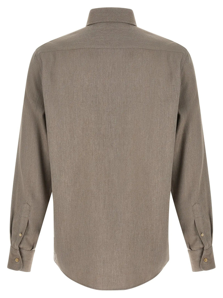Brunello Cucinelli Sample Sale | Brunello Cucinelli Gray Cotton Blouse - | Designer outlet