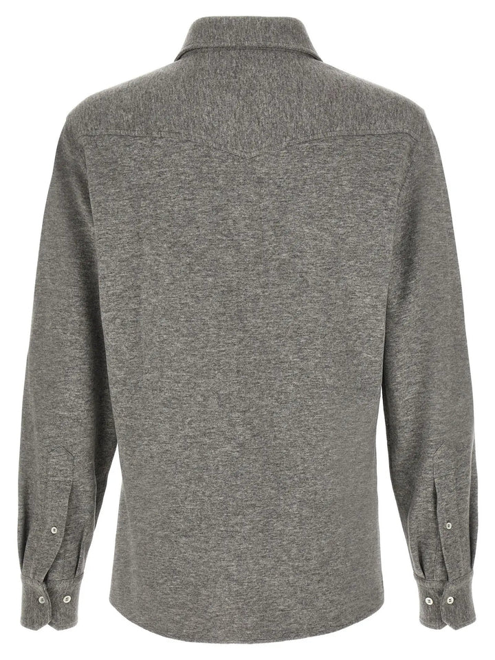 Brunello Cucinelli Sample Sale | Brunello Cucinelli Gray Cashmere Blouse - | Designer outlet