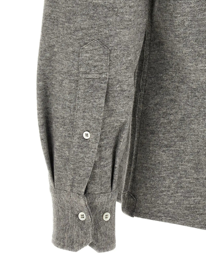 Brunello Cucinelli Sample Sale | Brunello Cucinelli Gray Cashmere Blouse - | Designer outlet