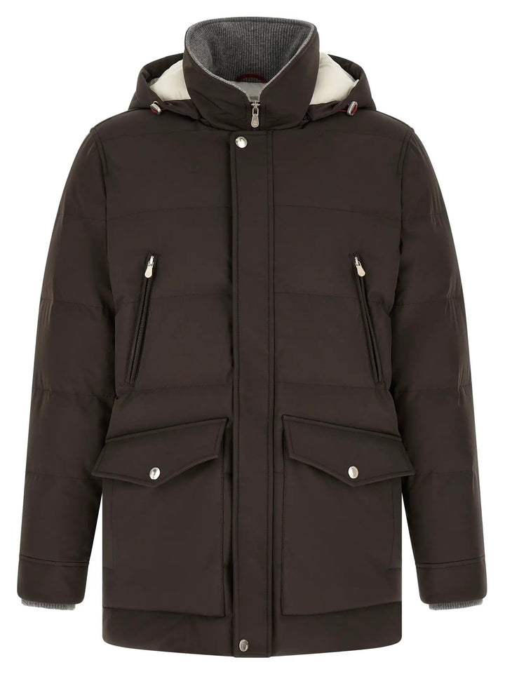 Brunello Cucinelli Sample Sale | Brunello Cucinelli Brown Polyamide Parka - | Designer outlet