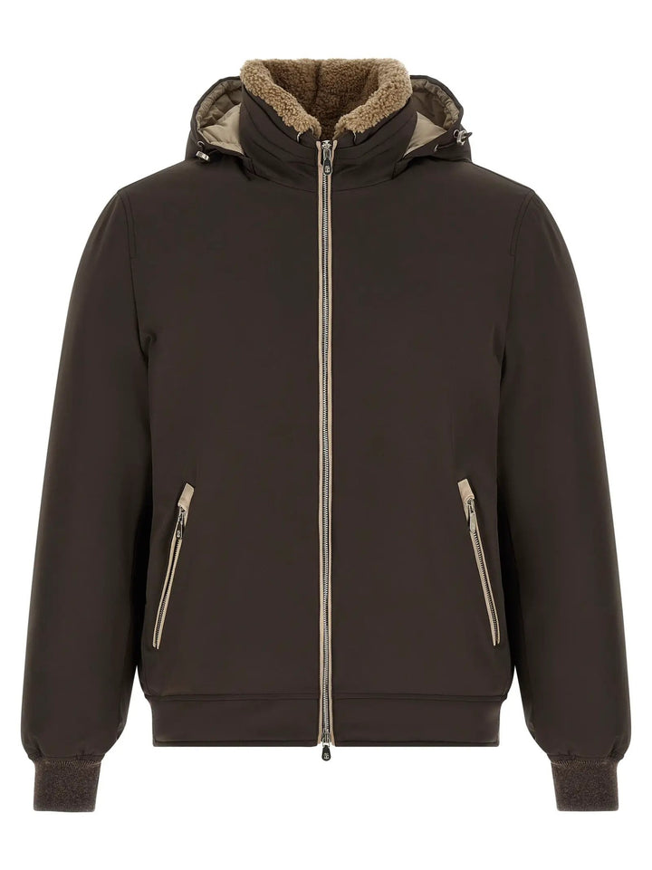 Brunello Cucinelli Sample Sale | Brunello Cucinelli Brown Polyamide Full-Length Jacket - | Designer outlet