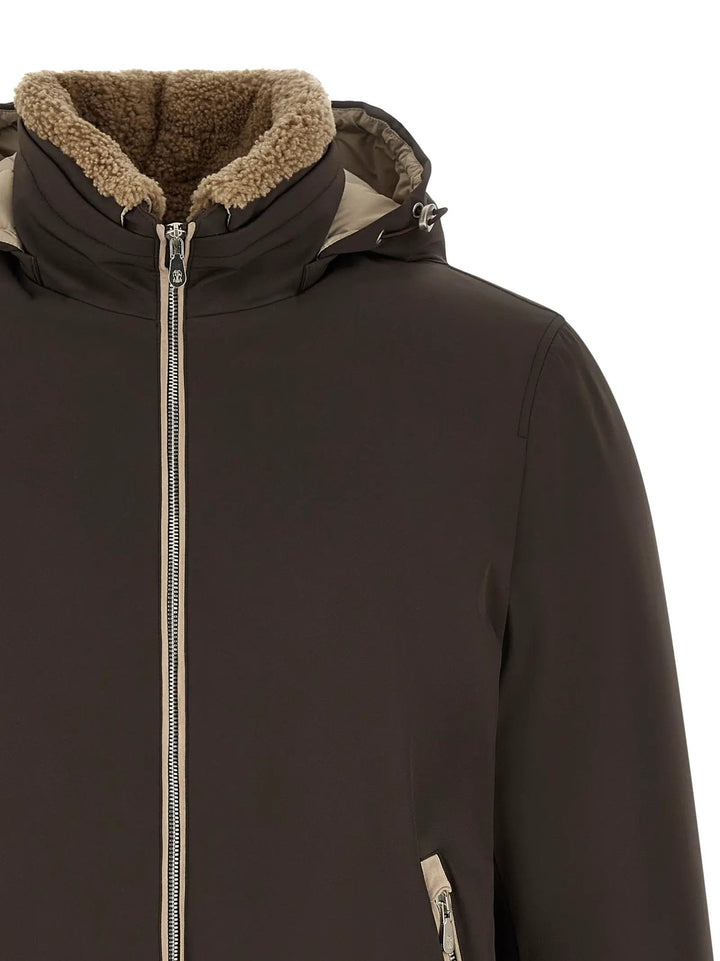 Brunello Cucinelli Sample Sale | Brunello Cucinelli Brown Polyamide Full-Length Jacket - | Designer outlet