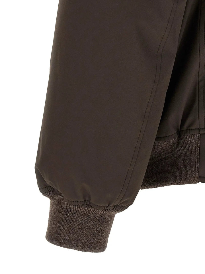 Brunello Cucinelli Sample Sale | Brunello Cucinelli Brown Polyamide Full-Length Jacket - | Designer outlet