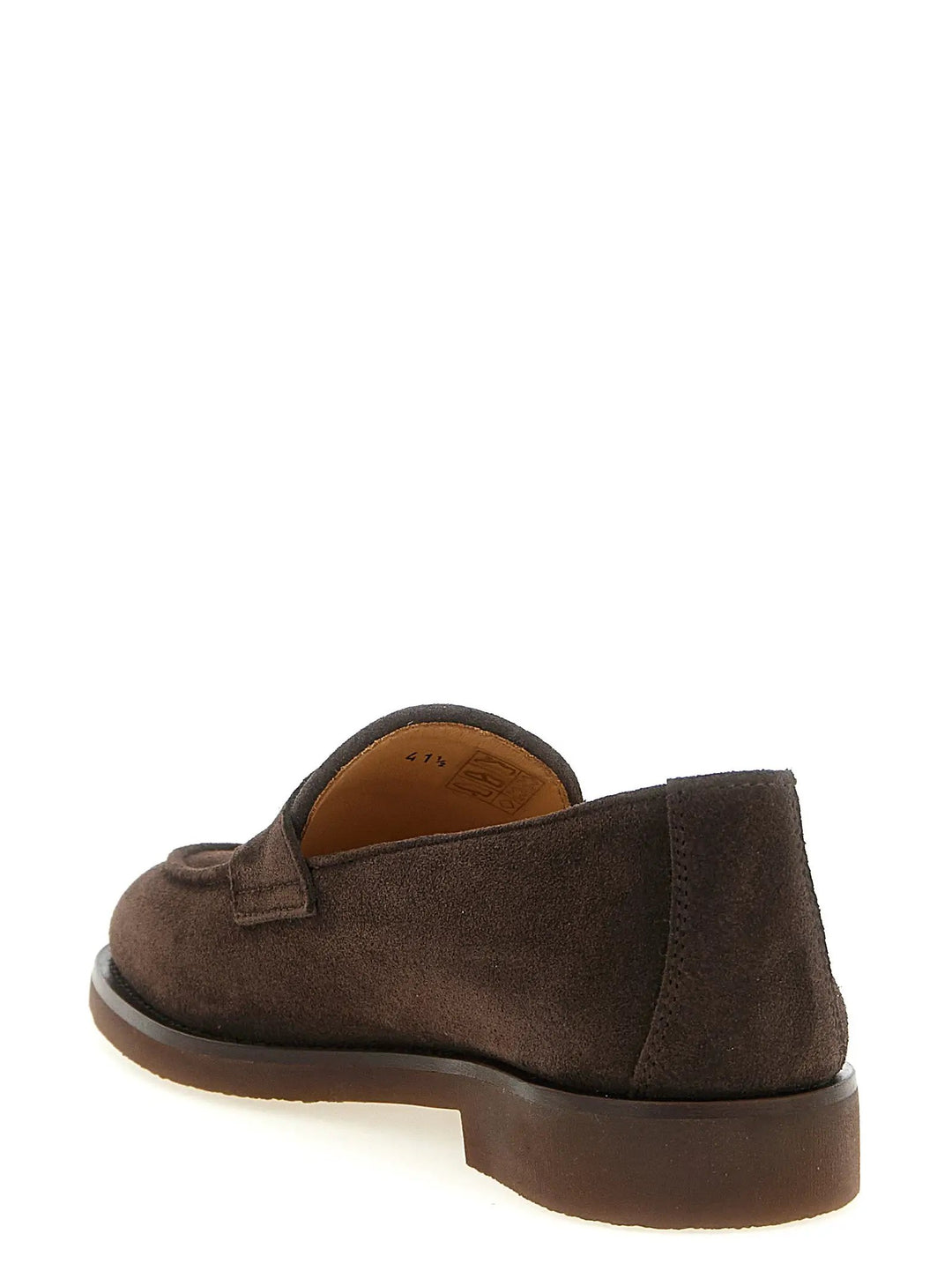 Brunello Cucinelli Sample Sale | Brunello Cucinelli Brown Calfskin Slip-On Loafers - | Designer outlet