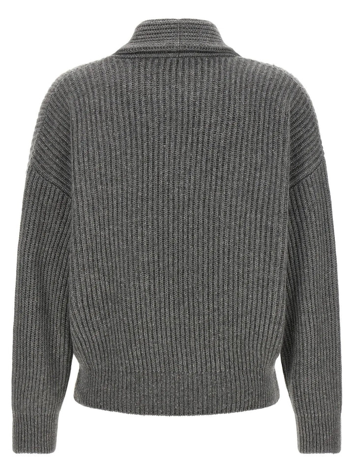 Brunello Cucinelli Sample Sale | Brunello Cucinelli Gray Cashmere Cardigan - | Designer outlet