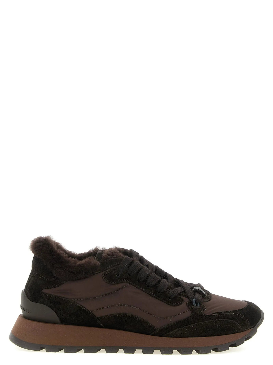 Brunello Cucinelli Sample Sale | Brunello Cucinelli Black Calfskin Athletic Sneakers - | Designer outlet