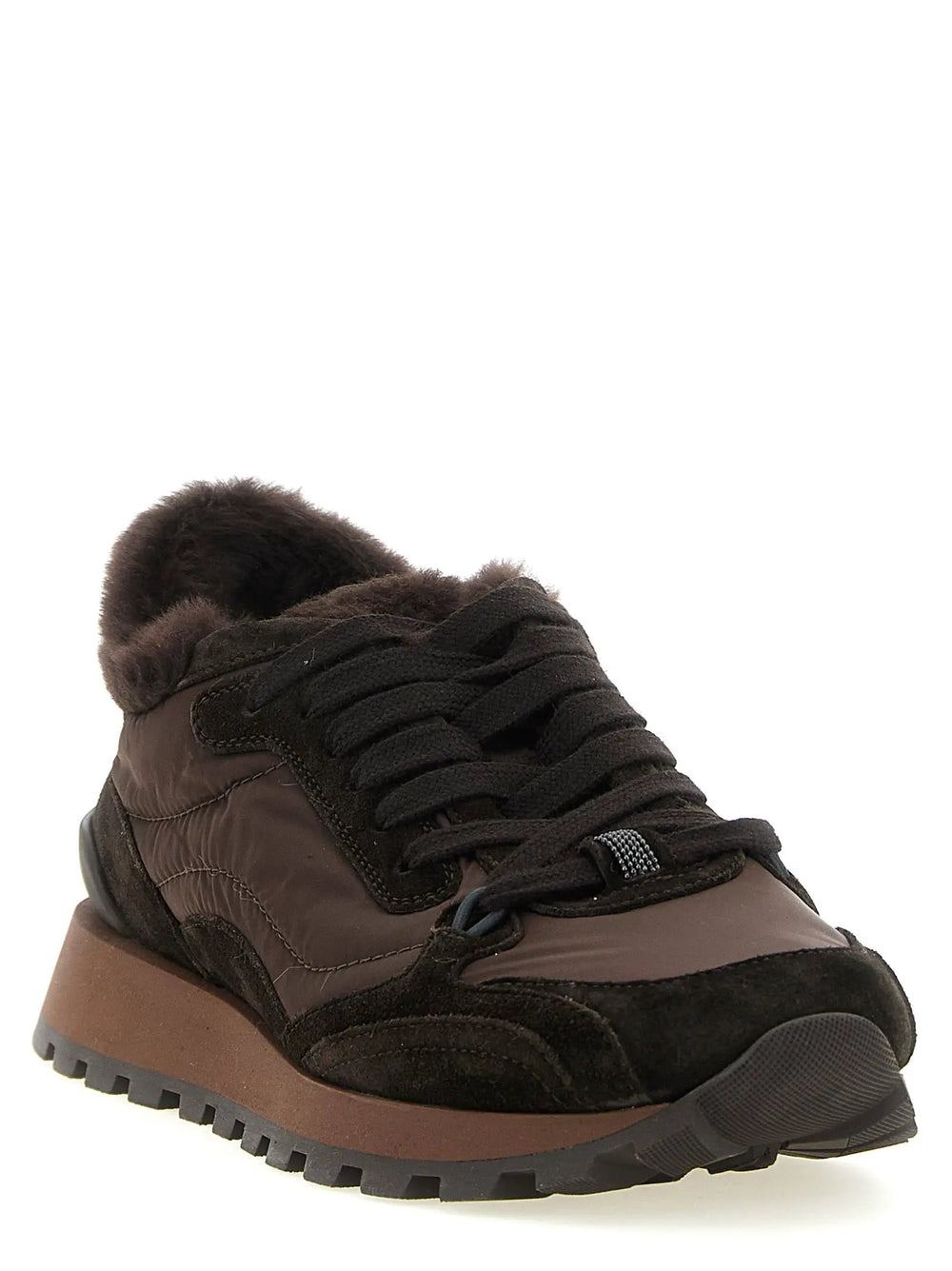 Brunello Cucinelli Sample Sale | Brunello Cucinelli Black Calfskin Athletic Sneakers - | Designer outlet