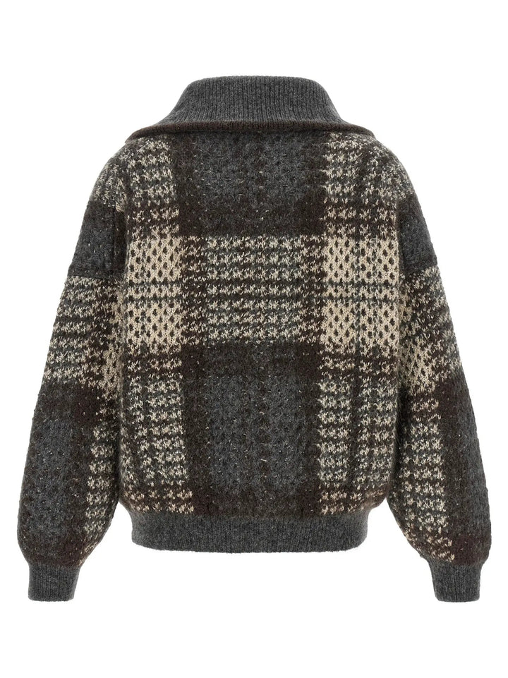 Brunello Cucinelli Sample Sale | Brunello Cucinelli Gray Fabric Cardigan - | Designer outlet
