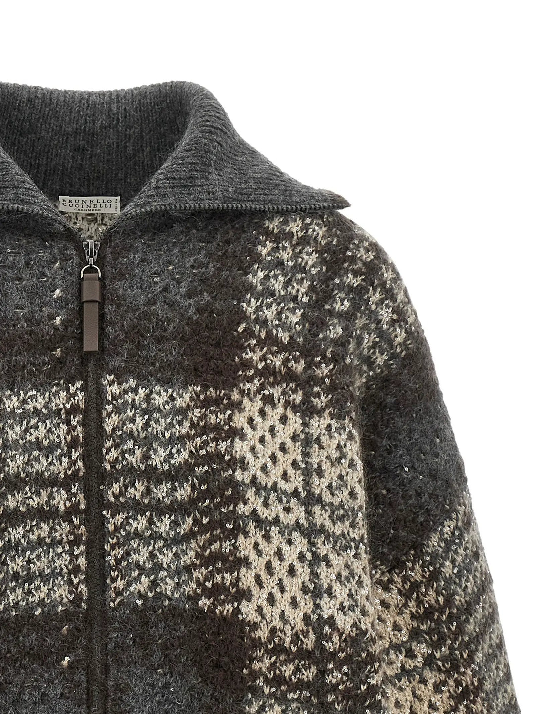 Brunello Cucinelli Sample Sale | Brunello Cucinelli Gray Fabric Cardigan - | Designer outlet