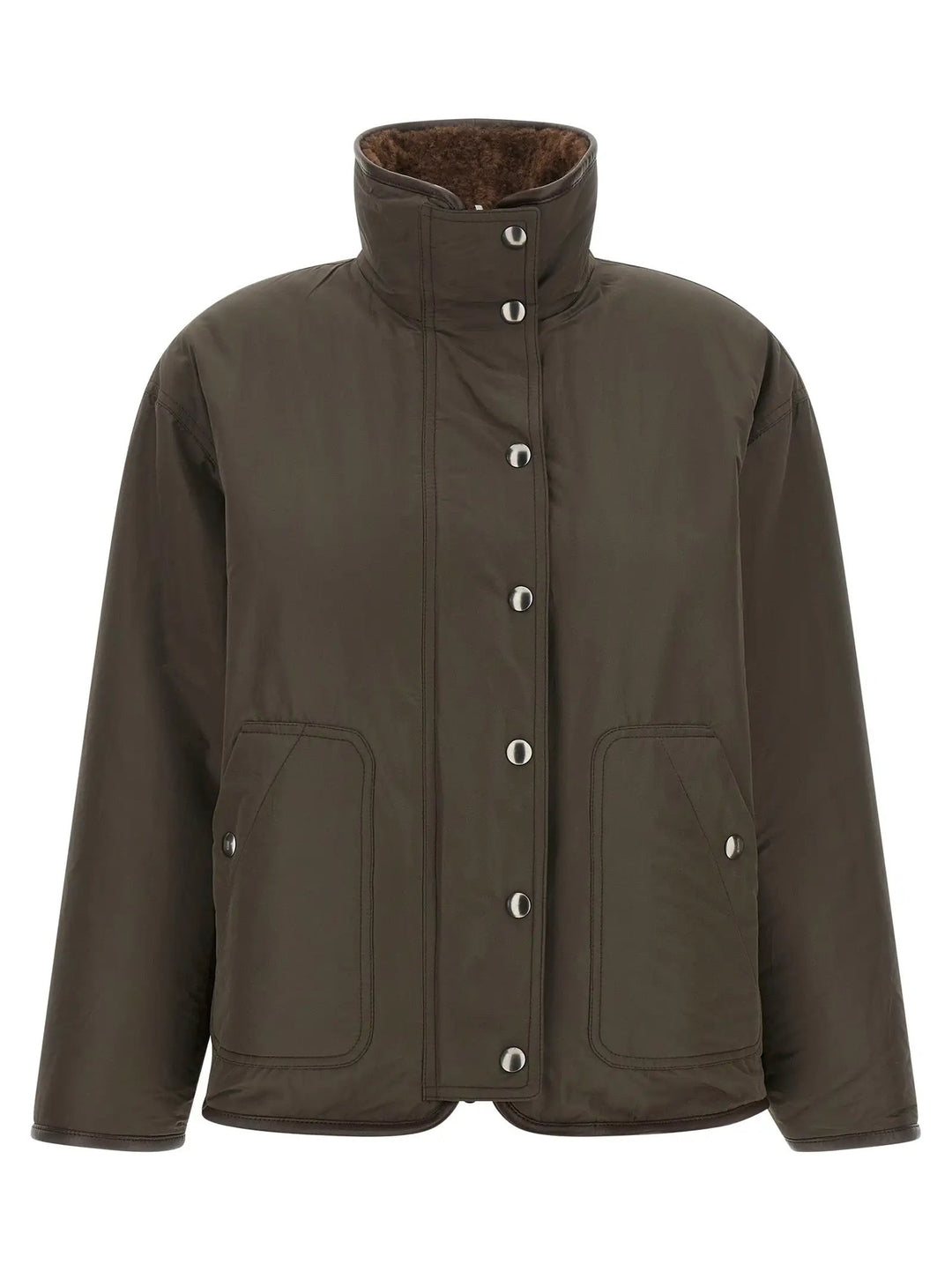 Brunello Cucinelli Sample Sale | Brunello Cucinelli Brown Lamb Leather Biker Jacket - | Designer outlet