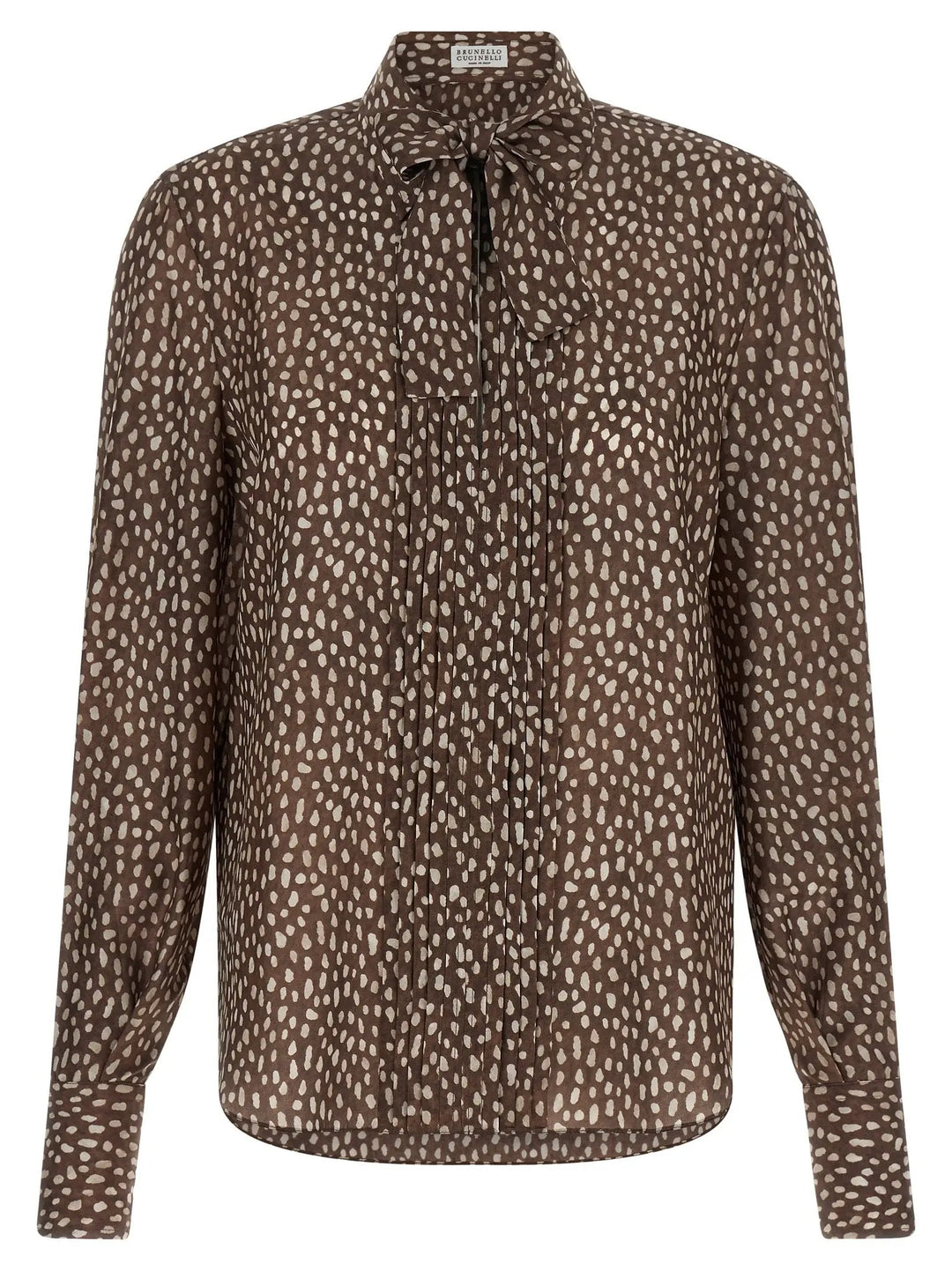 Brunello Cucinelli Sample Sale | Brunello Cucinelli Brown Silk Blouse - | Designer outlet