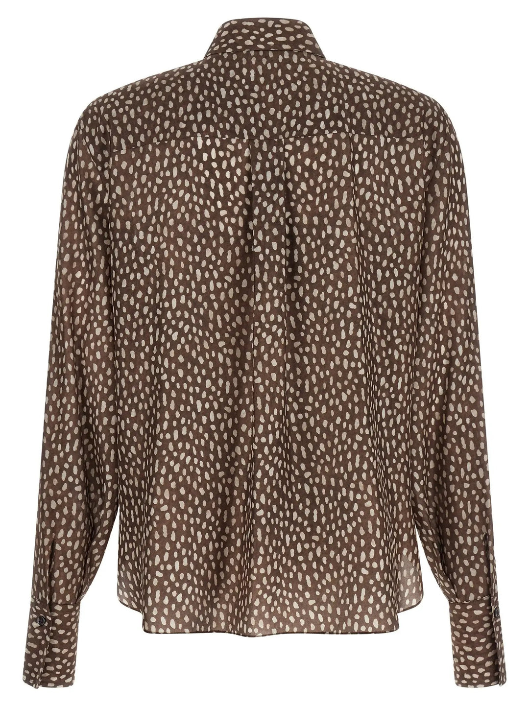 Brunello Cucinelli Sample Sale | Brunello Cucinelli Brown Silk Blouse - | Designer outlet