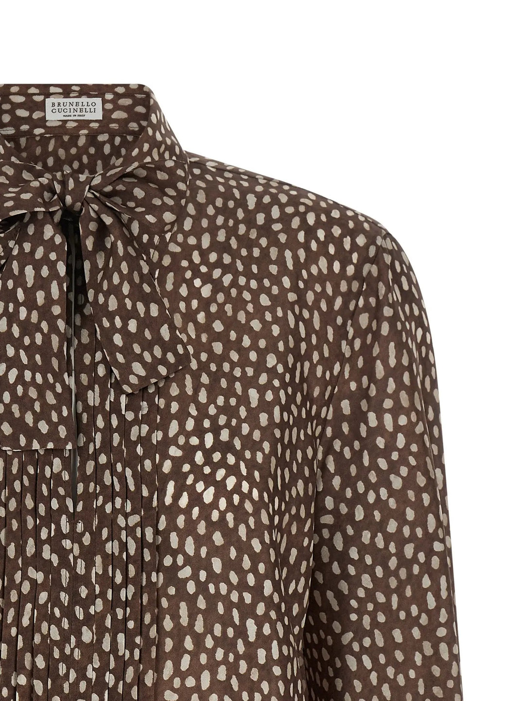 Brunello Cucinelli Sample Sale | Brunello Cucinelli Brown Silk Blouse - | Designer outlet