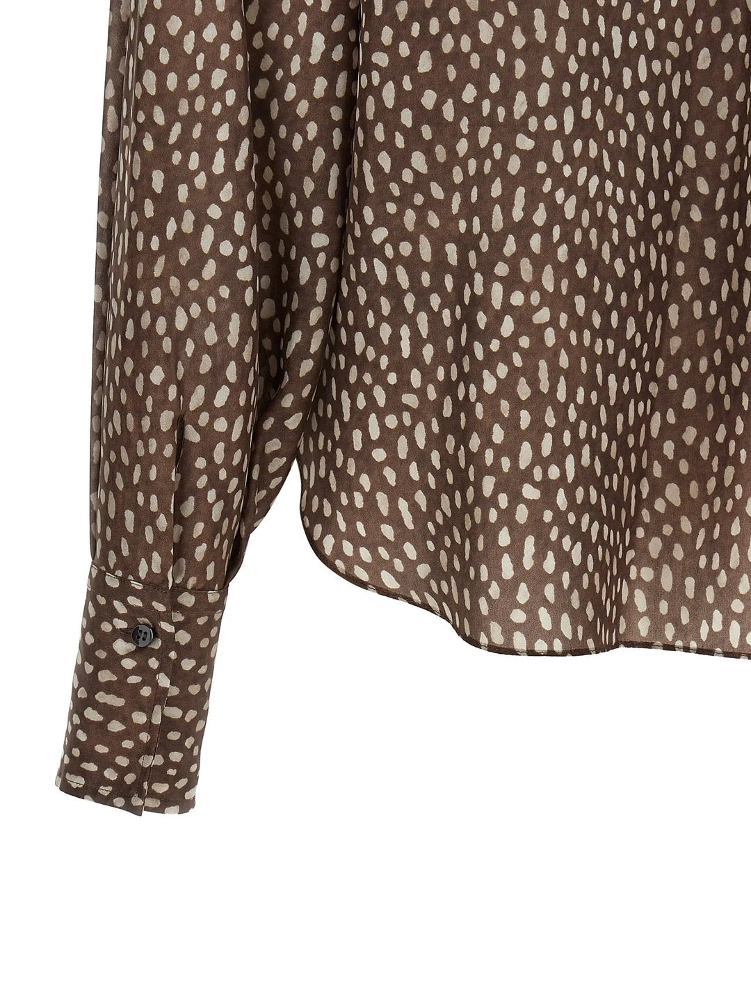 Brunello Cucinelli Sample Sale | Brunello Cucinelli Brown Silk Blouse - | Designer outlet