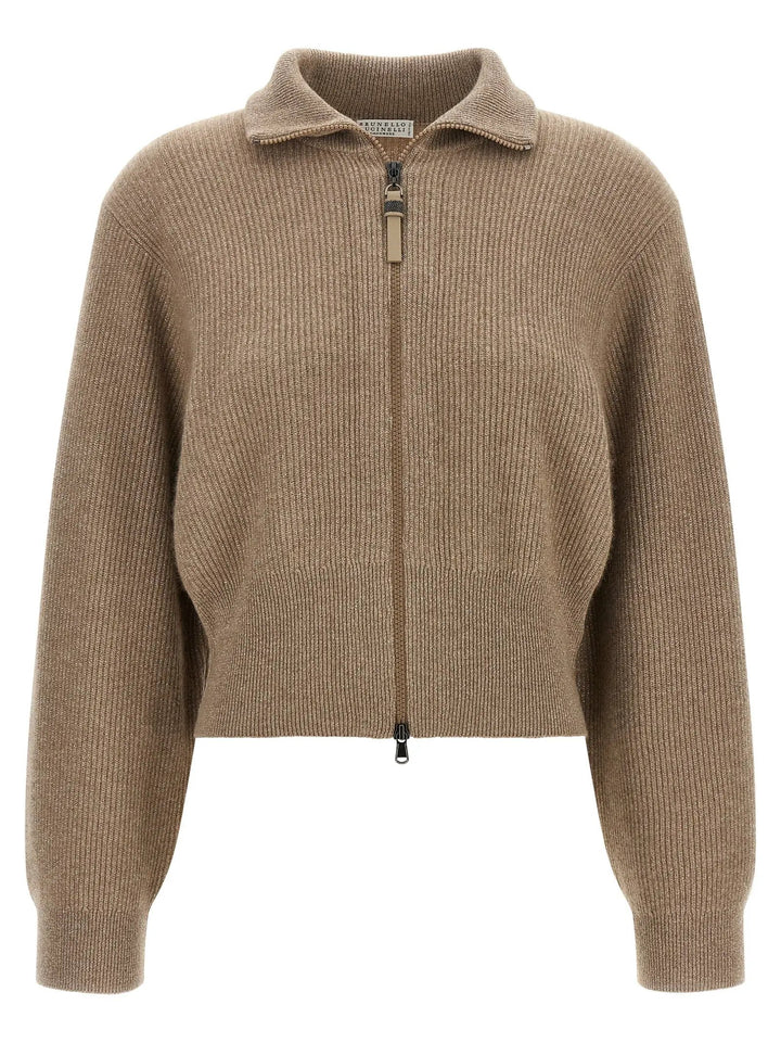 Brunello Cucinelli Sample Sale | Brunello Cucinelli Brown Cashmere Cardigan - | Designer outlet