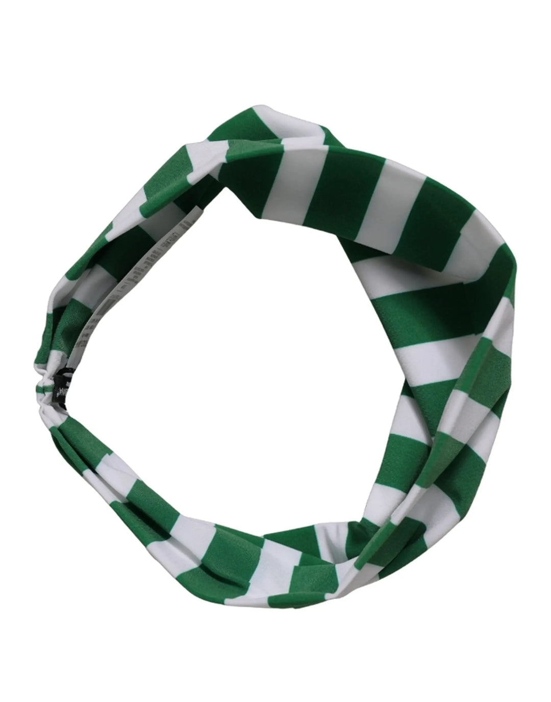 Dolce &amp; Gabbana Sample Sale | Dolce &amp; Gabbana Green White Stripes Nylon Head Wrap One Size Headband - | Designer outlet