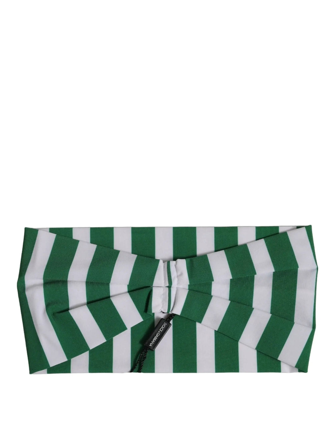 Dolce &amp; Gabbana Sample Sale | Dolce &amp; Gabbana Green White Stripes Nylon Head Wrap One Size Headband - | Designer outlet