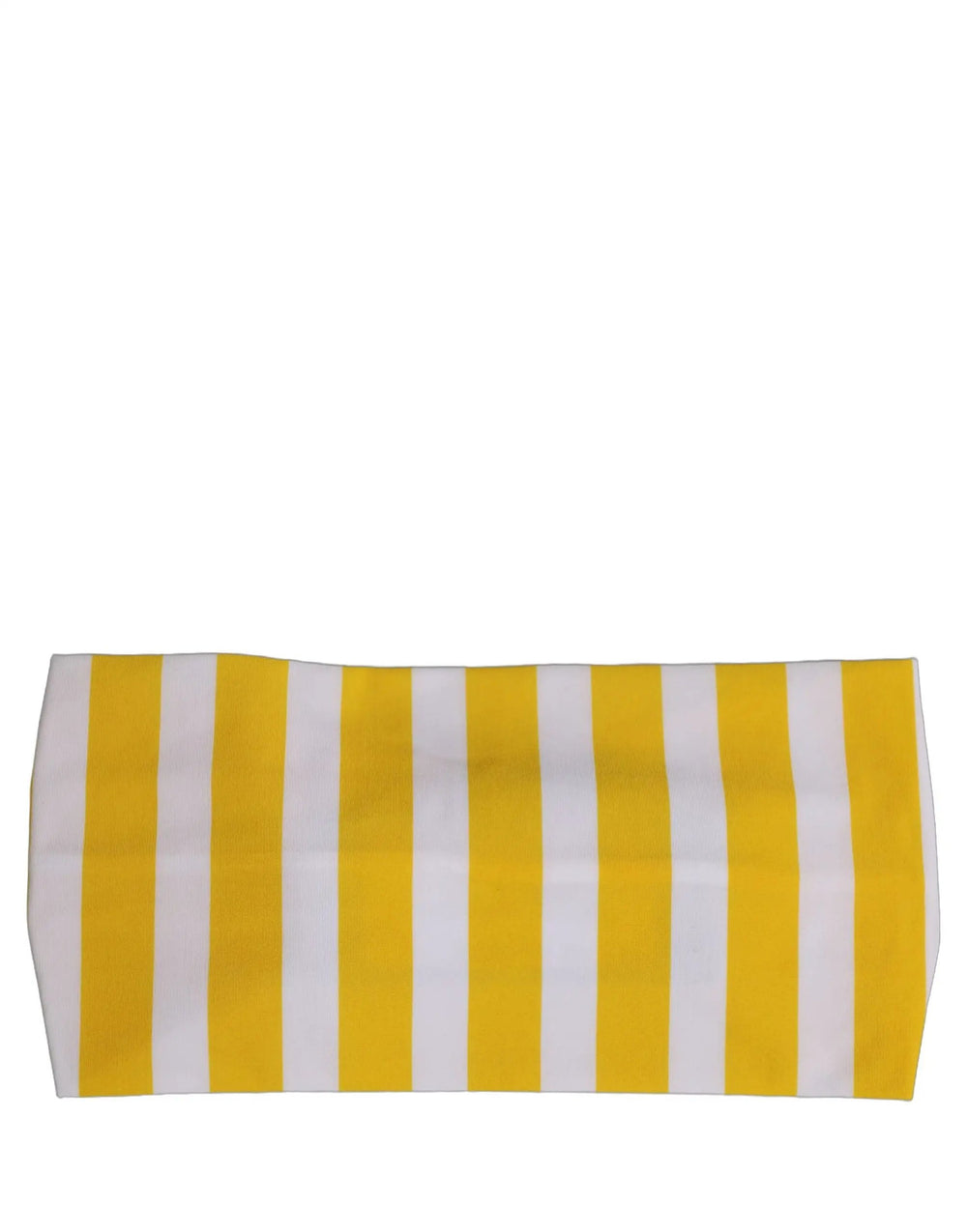 Dolce & Gabbana Sample Sale | Dolce & Gabbana Yellow White Stripes Nylon Head Wrap One Size Headband - | Designer outlet