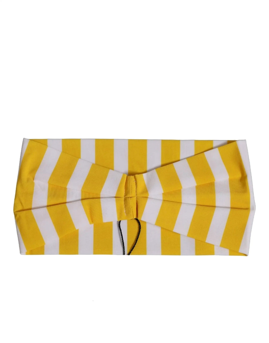 Dolce &amp; Gabbana Sample Sale | Dolce &amp; Gabbana Yellow White Stripes Nylon Head Wrap One Size Headband - | Designer outlet