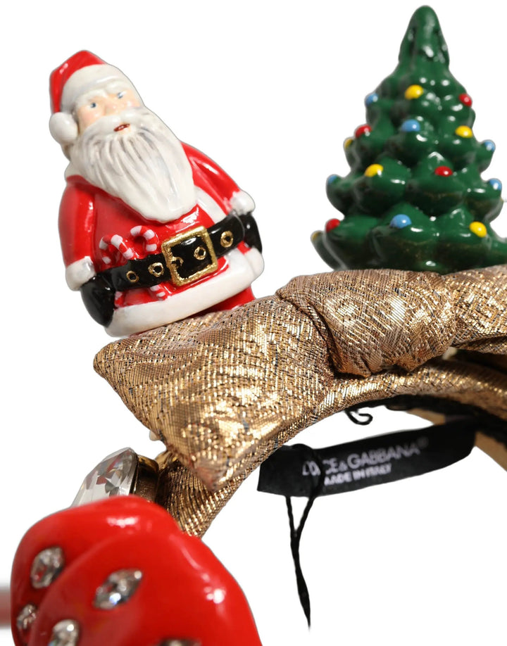 Dolce &amp; Gabbana Sample Sale | Dolce &amp; Gabbana Multicolor Glittery Christmas Themed Headwear Headband - | Designer outlet