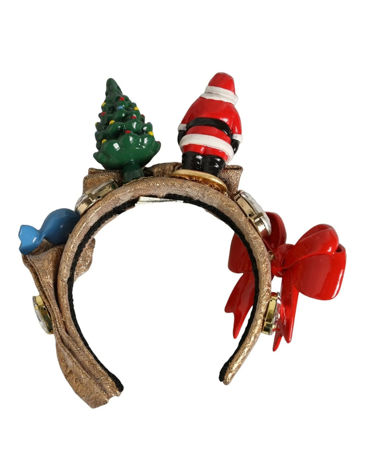 Dolce &amp; Gabbana Sample Sale | Dolce &amp; Gabbana Multicolor Glittery Christmas Themed Headwear Headband - | Designer outlet