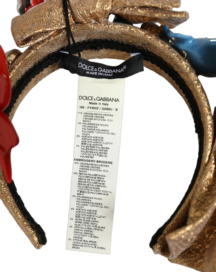 Dolce &amp; Gabbana Sample Sale | Dolce &amp; Gabbana Multicolor Glittery Christmas Themed Headwear Headband - | Designer outlet