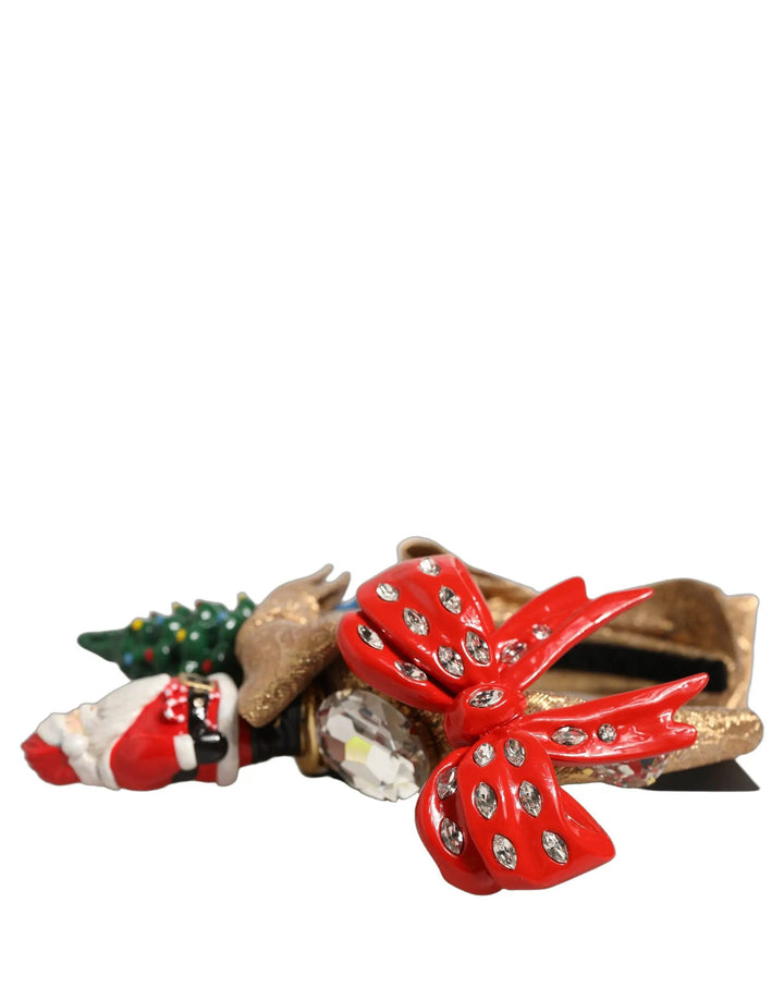 Dolce &amp; Gabbana Sample Sale | Dolce &amp; Gabbana Multicolor Glittery Christmas Themed Headwear Headband - | Designer outlet