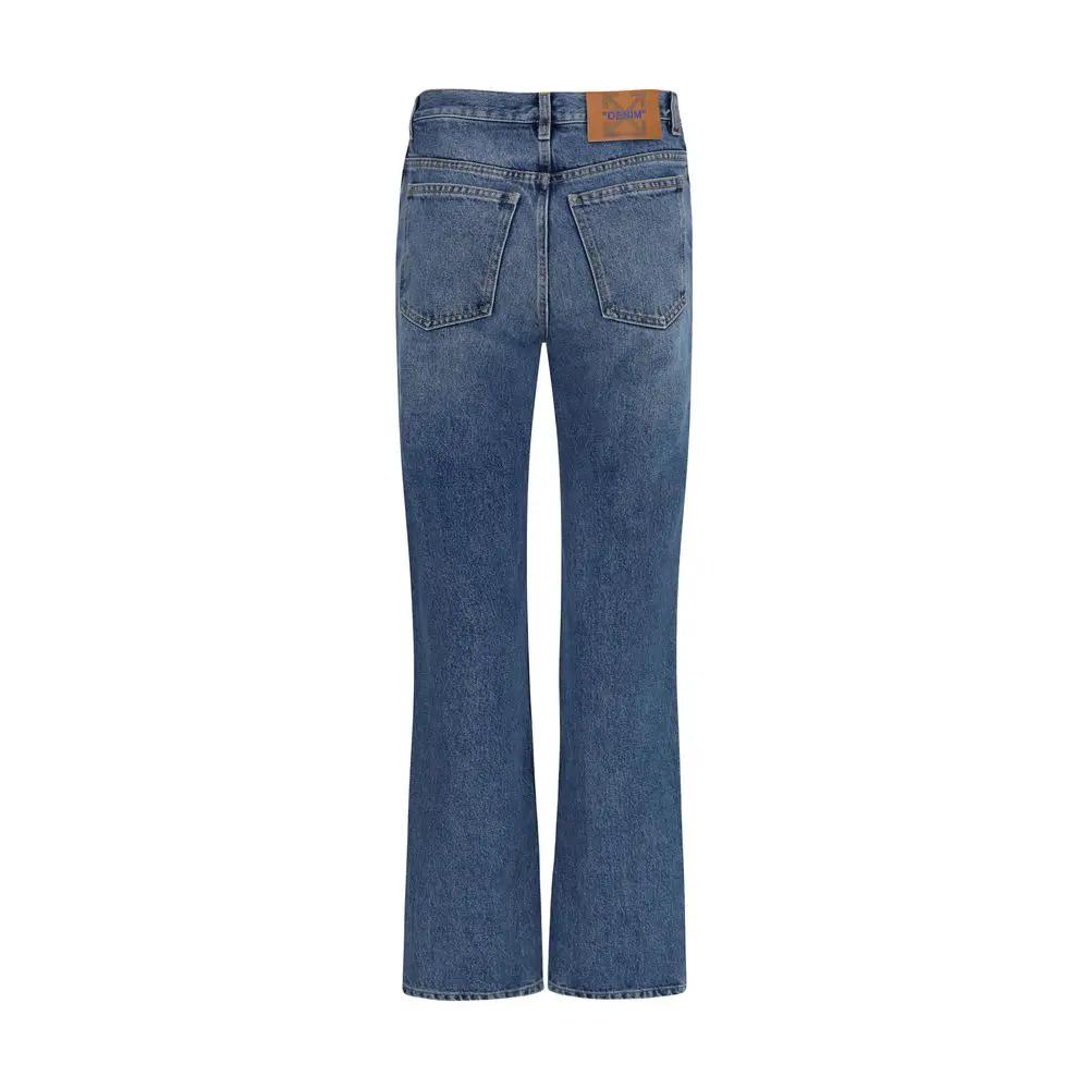 Off-White Sample Sale | Off-White Blue Cotton Straight-Leg Jeans - | Designer outlet