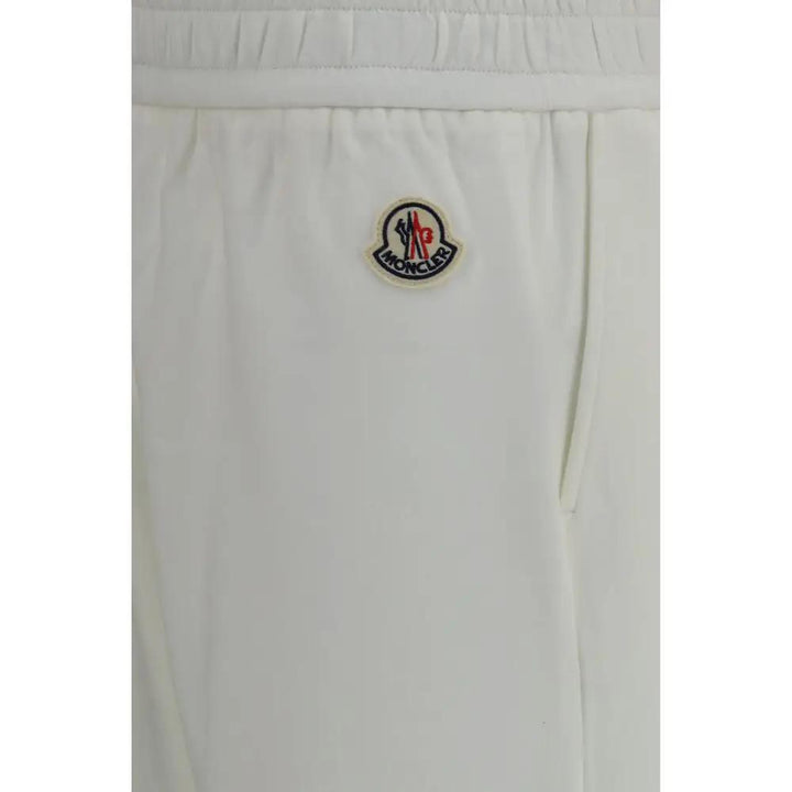 Moncler White Cotton Casual Pants