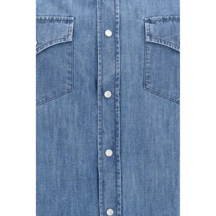 Brunello Cucinelli Blue Denim Shirt