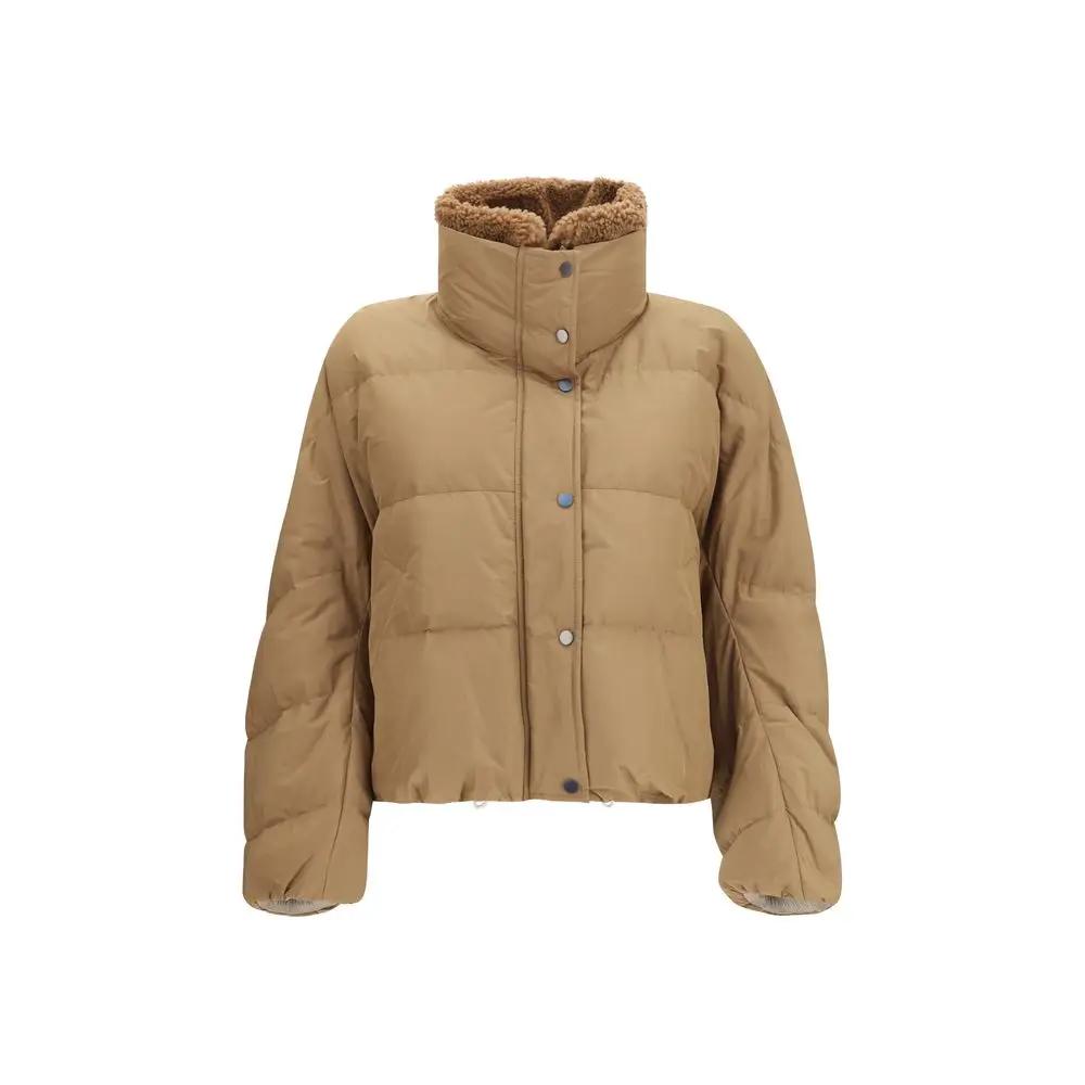 Brunello Cucinelli Beige Goose Down Full-Length Jacket