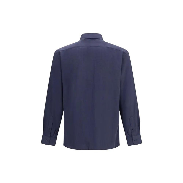 Brunello Cucinelli Blue Cotton Dress Shirt