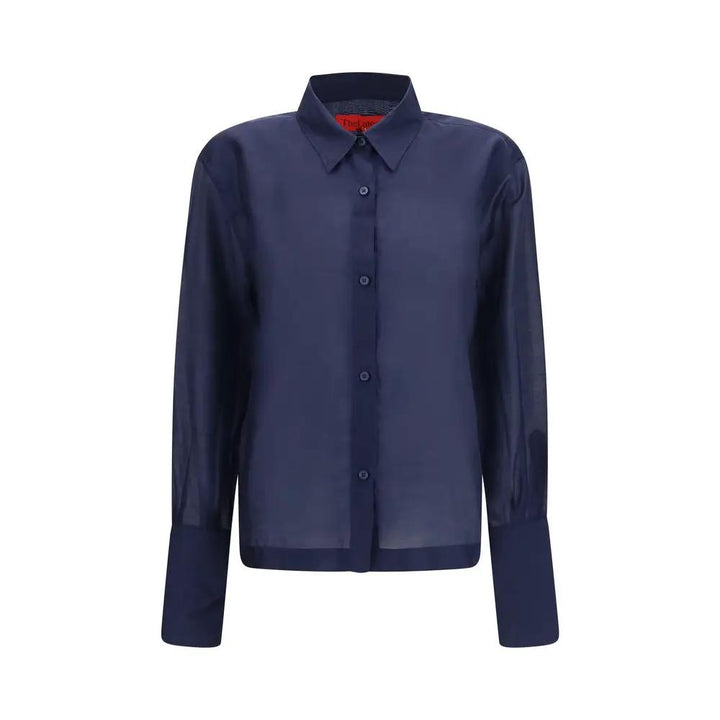 The Latest Blue Wool Oves Aries Dress Shirt